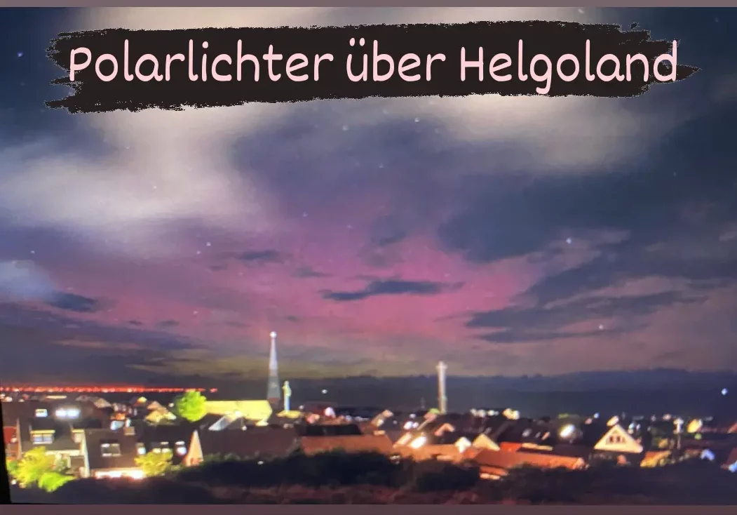 Polarlichter über Helgoland